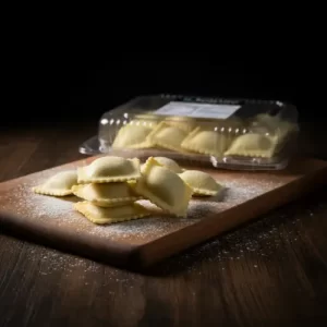 RAVIOLES CRUDOS CON RELLENO DE CARNE